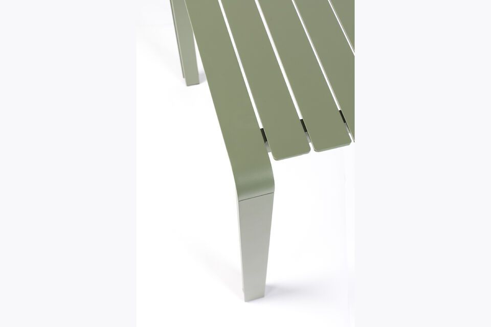 Green aluminium dining table Vondel - 5