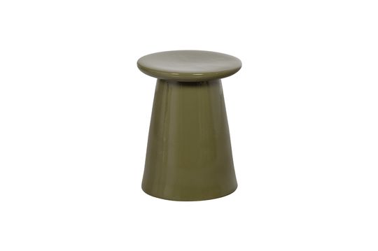 Green ceramic stool Button Clipped