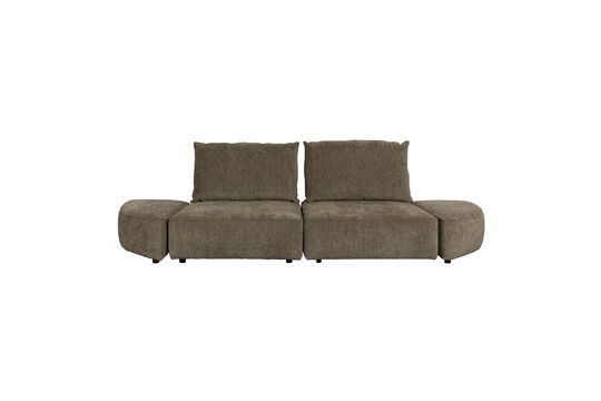 Green fabric 3 seater sofa Hunter Clipped