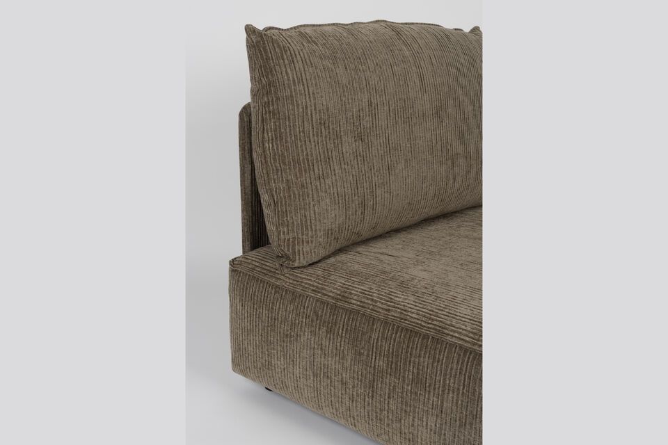 Green fabric 3 seater sofa Hunter - 4