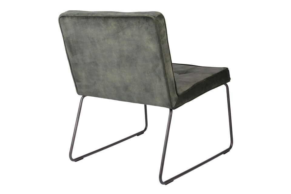 Green fabric armchair Clark - 9