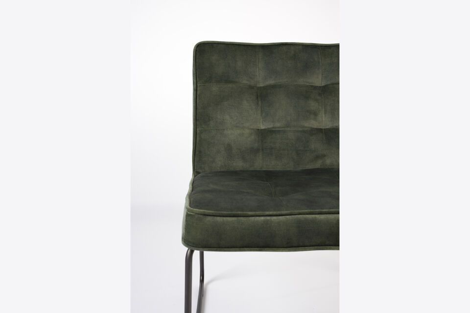 Green fabric armchair Clark - 11