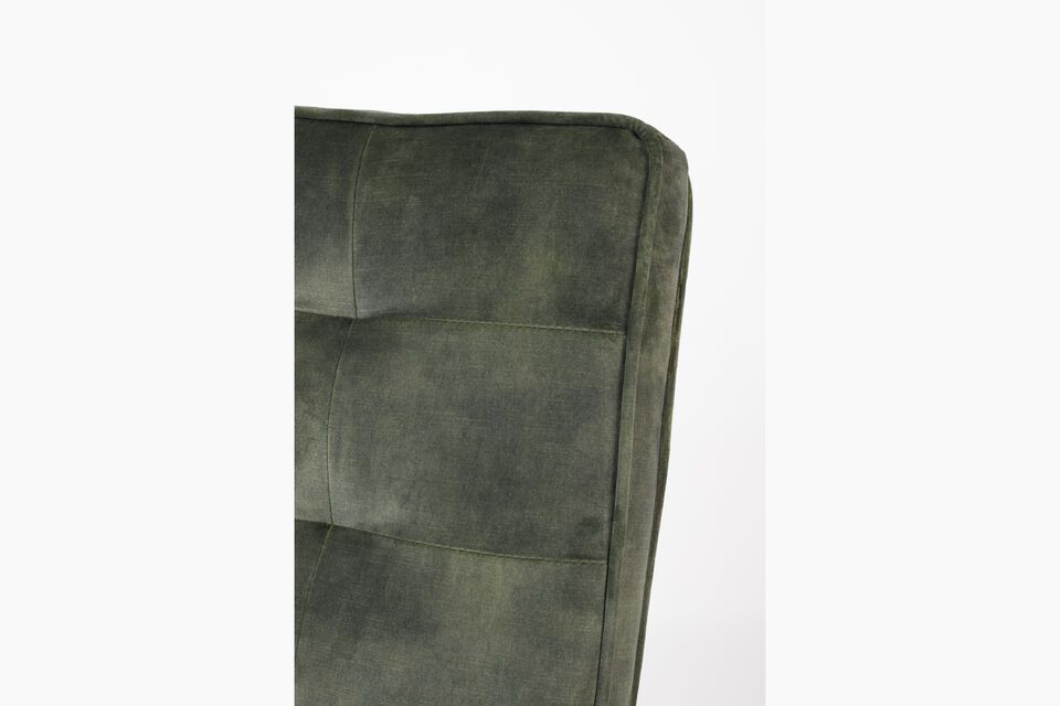 Green fabric armchair Clark - 12