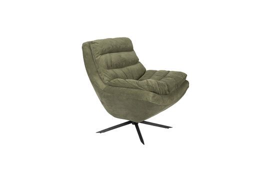 Green fabric armchair Vince Clipped