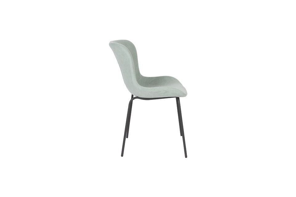 Green fabric chair Junzo Rib - 3