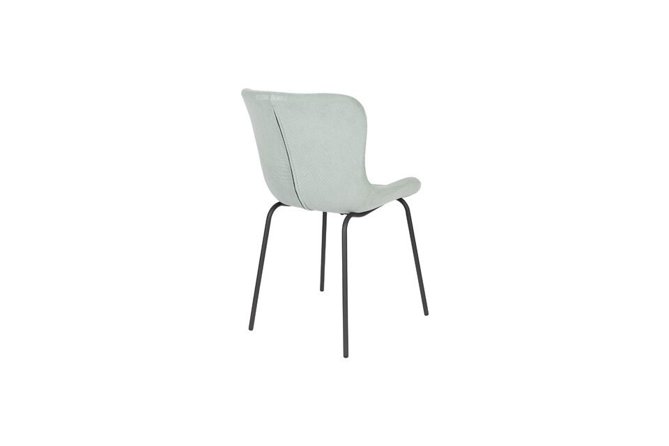 Green fabric chair Junzo Rib - 4