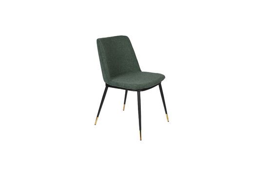 Green fabric chair Lionel Clipped