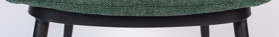 Material Details Green fabric chair Lionel