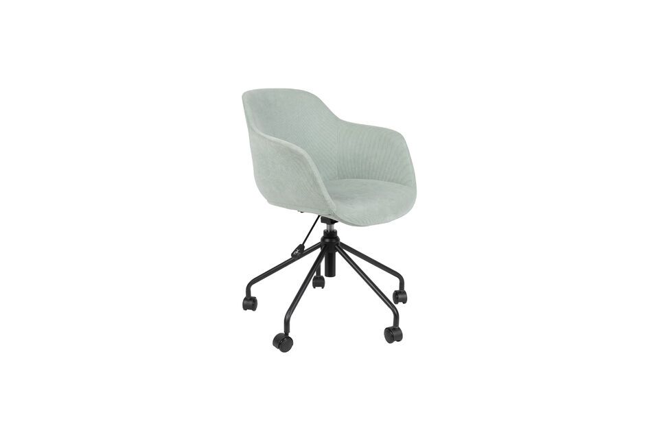 Green fabric office chair Junzo Rib White Label