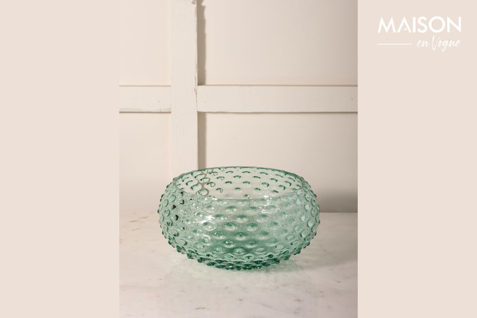 Green glass salad bowl Diamant Chehoma