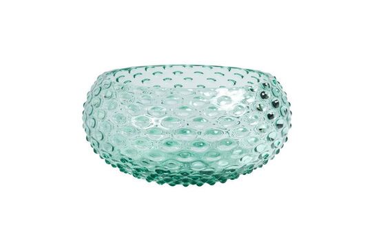 Green glass salad bowl Diamant Clipped