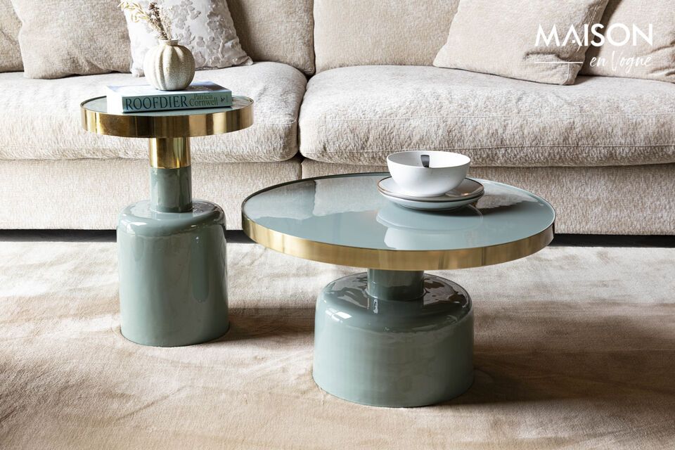 Green iron coffee table Glam - 1