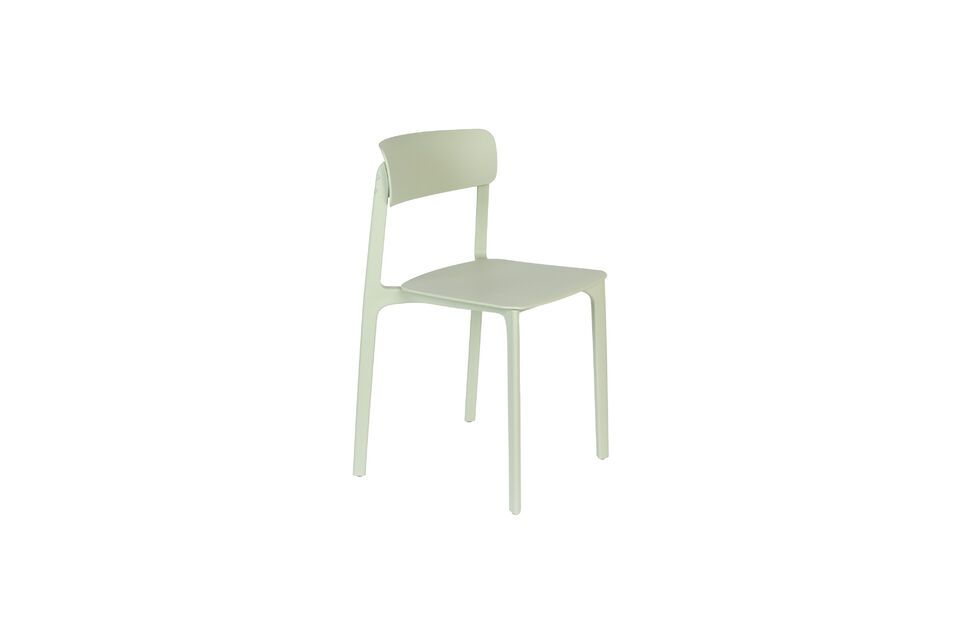 Green plastic chair Clive - 5