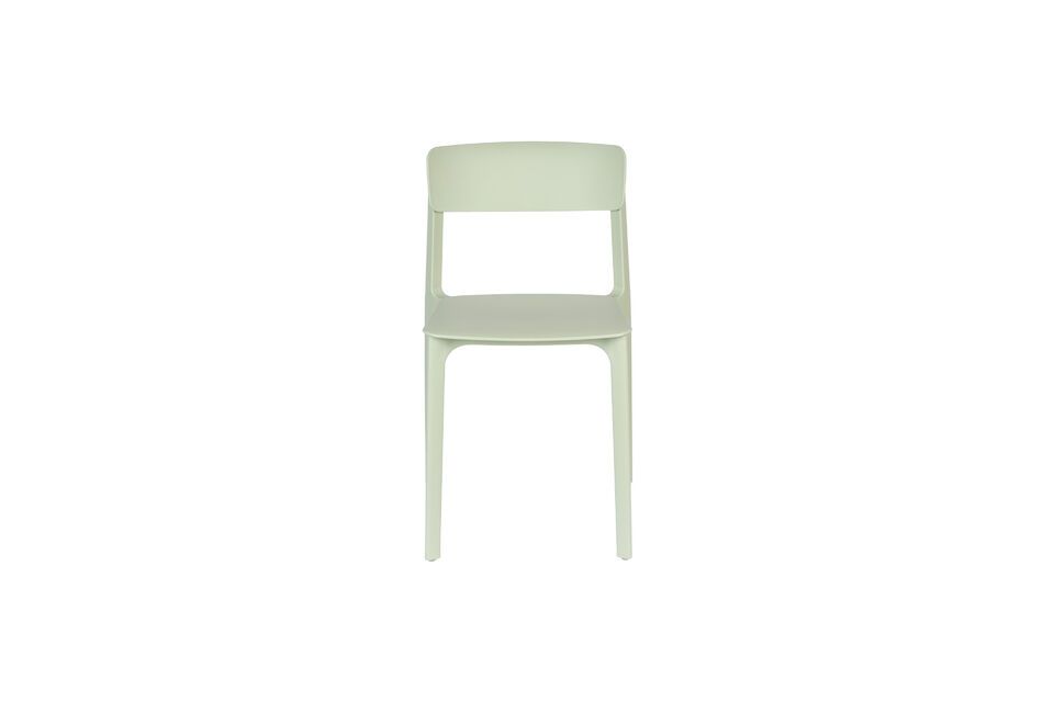 Green plastic chair Clive - 6