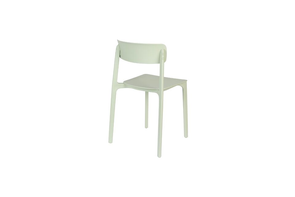 Green plastic chair Clive - 8