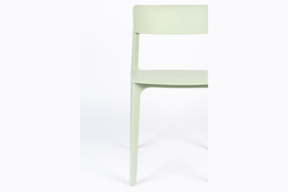 Green plastic chair Clive - 10