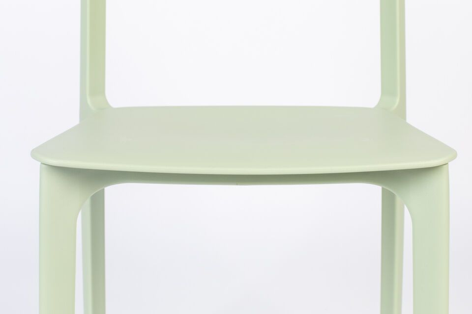 Green plastic chair Clive - 12