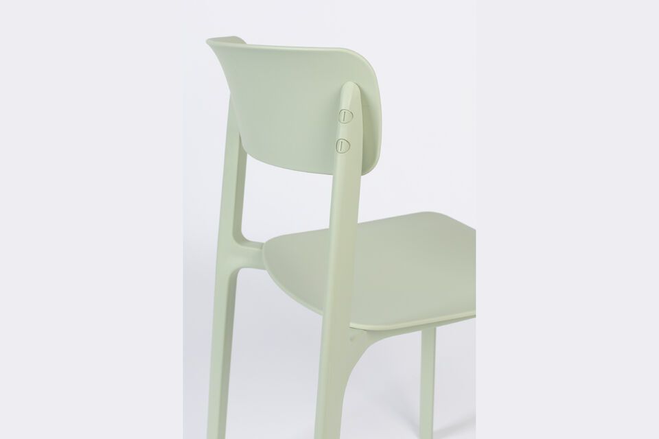 Green plastic chair Clive - 13