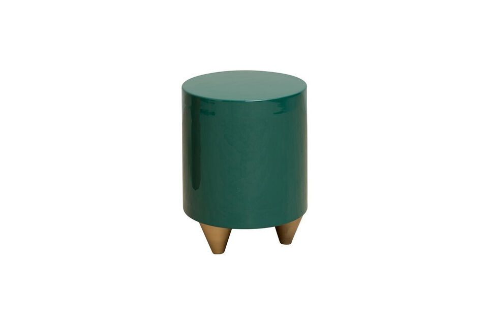 Discover functional elegance with our green iron side table