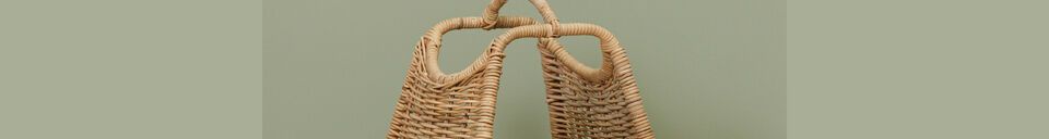 Material Details Grey beige rattan basket