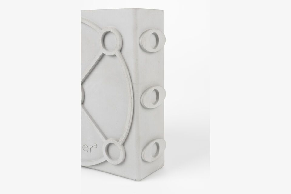 Grey concrete vase 20 cm Graphic - 5