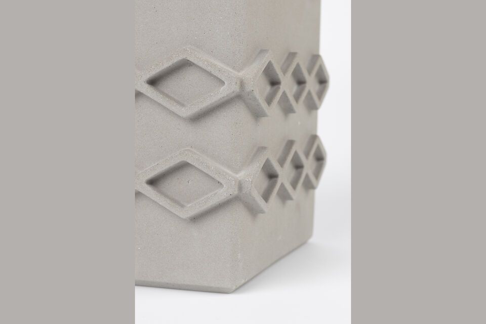 Grey concrete vase 25 cm Graphic - 3