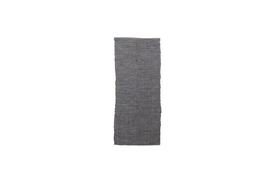 Grey cotton carpet 160x70 cm Chindi Clipped