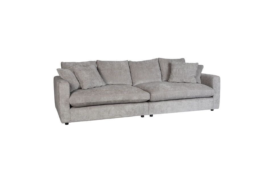 Grey fabric 3 seater sofa Sense - 2