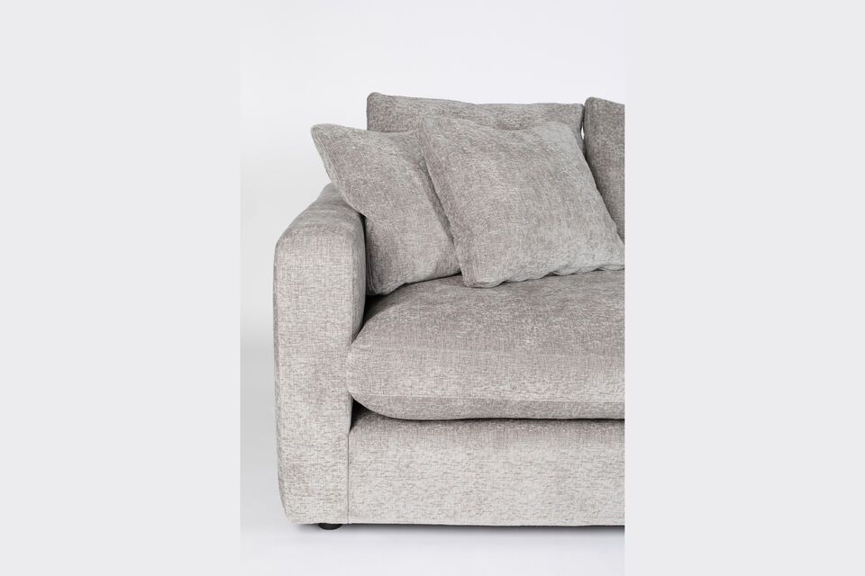 Grey fabric 3 seater sofa Sense - 3