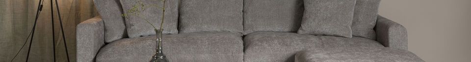 Material Details Grey fabric 3 seater sofa Sense