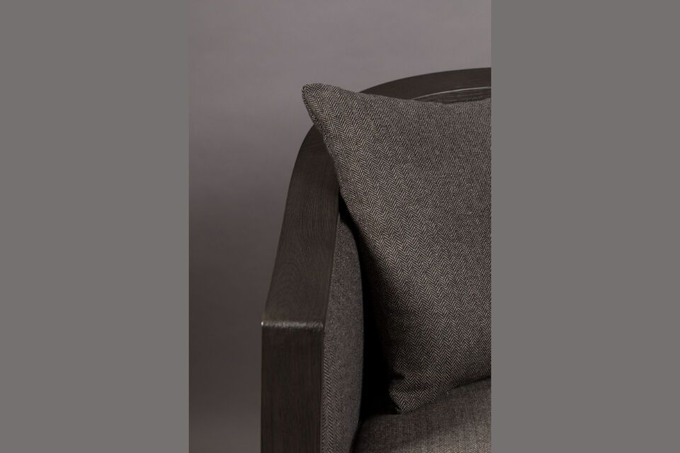 Grey fabric armchair Amaron - 7