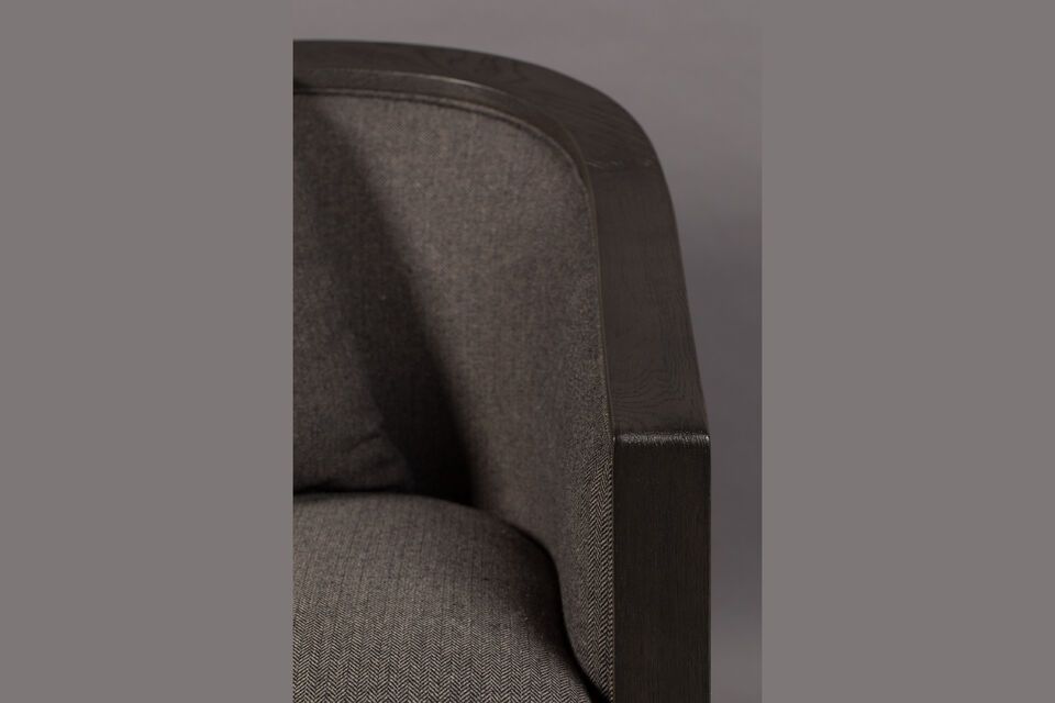 Grey fabric armchair Amaron - 8