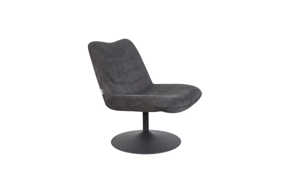 Grey fabric armchair Bubba Zuiver