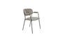 Miniature Grey fabric armchair Jolien Clipped