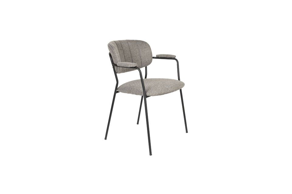 Grey fabric armchair Jolien White Label