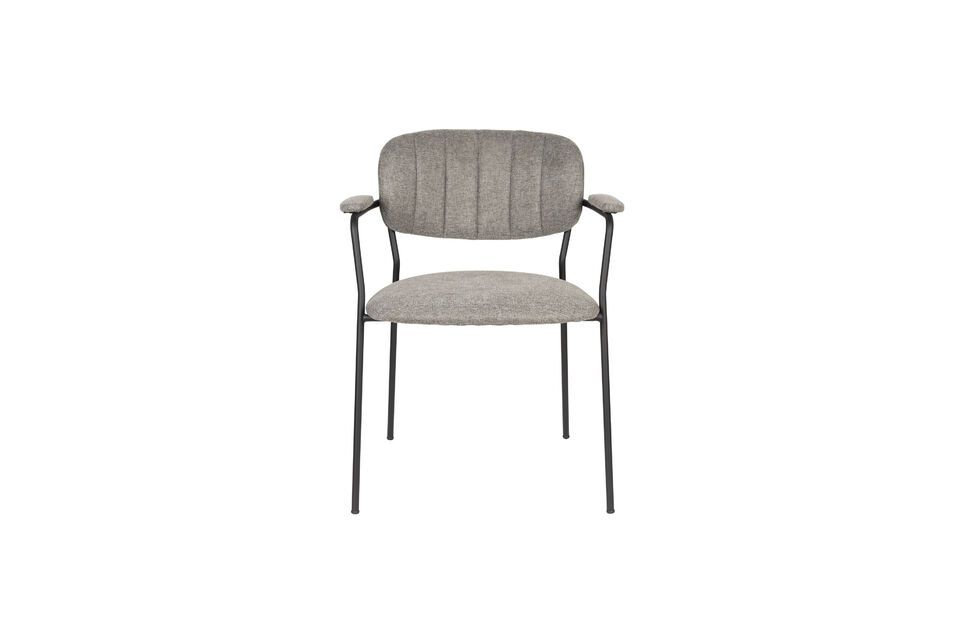 Grey fabric armchair Jolien - 1