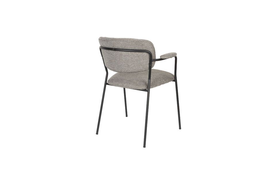 Grey fabric armchair Jolien - 3