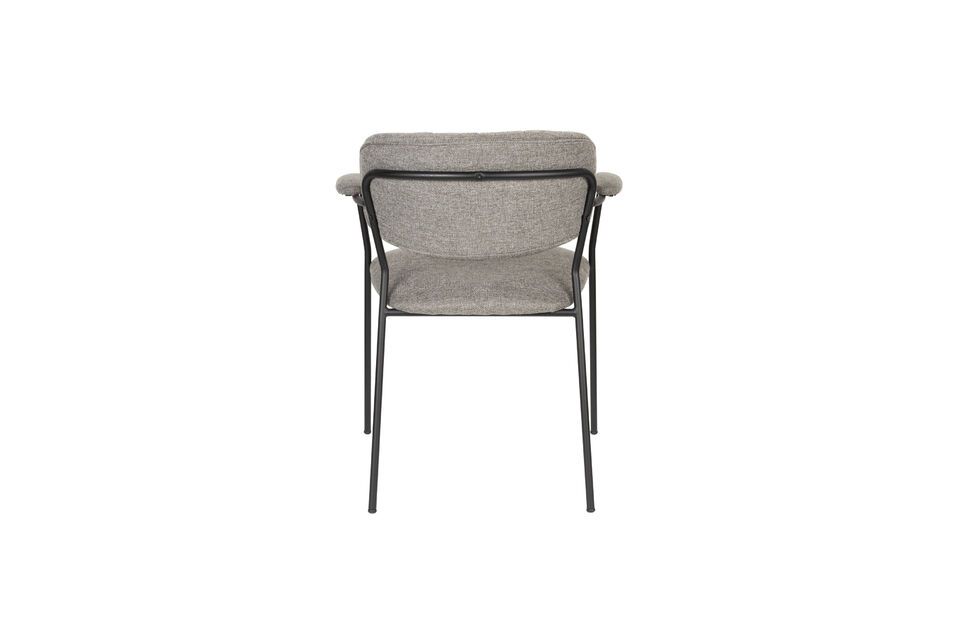 Grey fabric armchair Jolien - 4