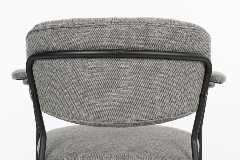 Grey fabric armchair Jolien - 6