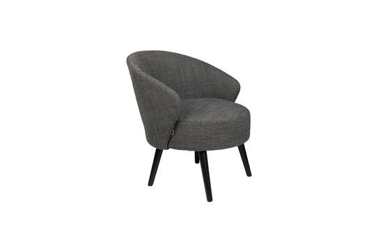 Grey fabric armchair Waldo Clipped