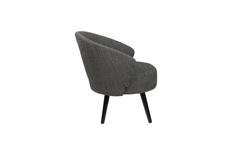 Grey fabric armchair Waldo - 8