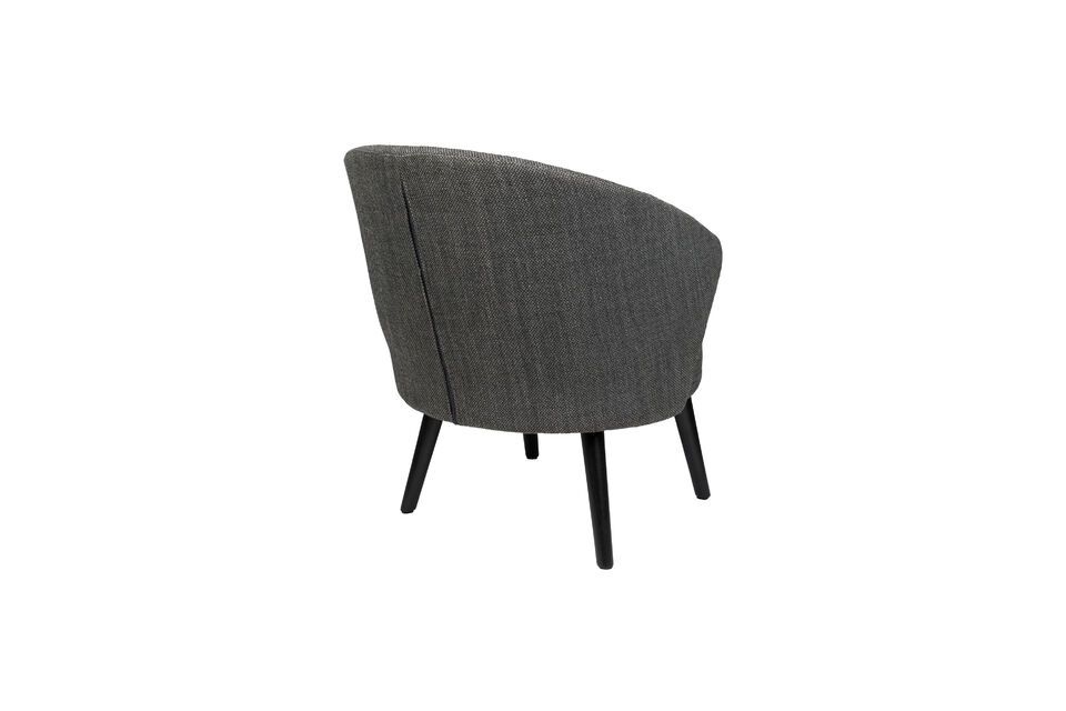 Grey fabric armchair Waldo - 9