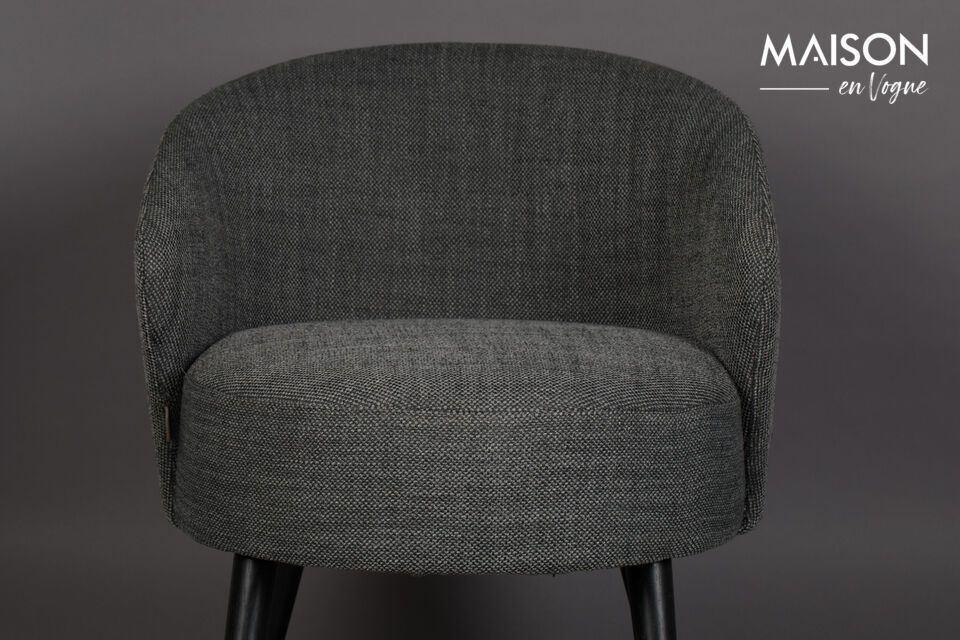 Grey fabric armchair Waldo - 1