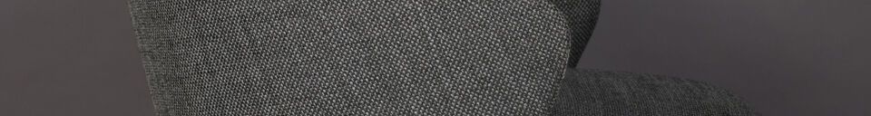 Material Details Grey fabric armchair Waldo