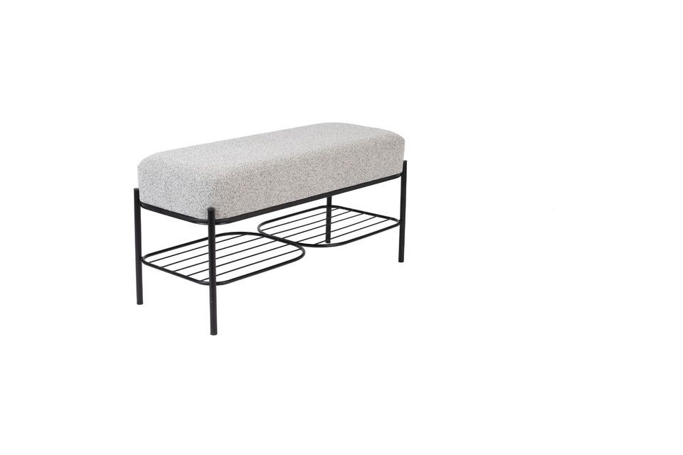 Grey fabric bench Milou - 3