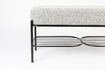 Miniature Grey fabric bench Milou 6