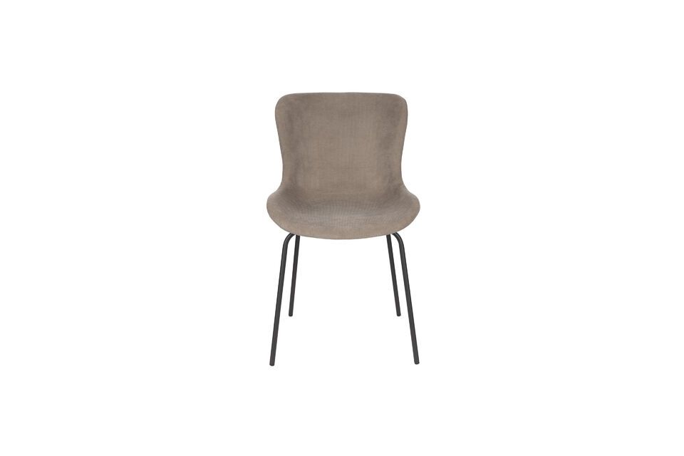 Grey fabric chair Junzo Rib - 1