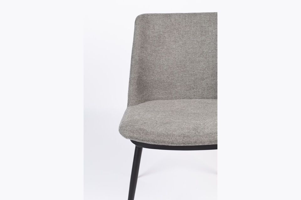 Grey fabric chair Lionel - 7