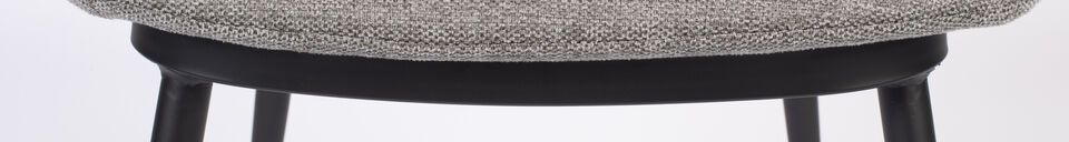 Material Details Grey fabric chair Lionel