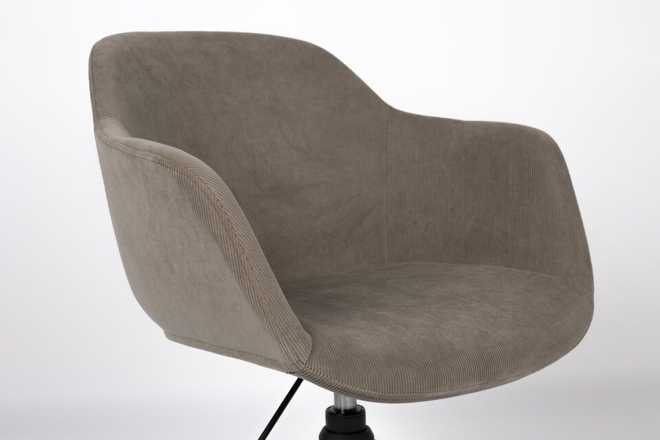 Grey fabric office chair Junzo Rib - 5